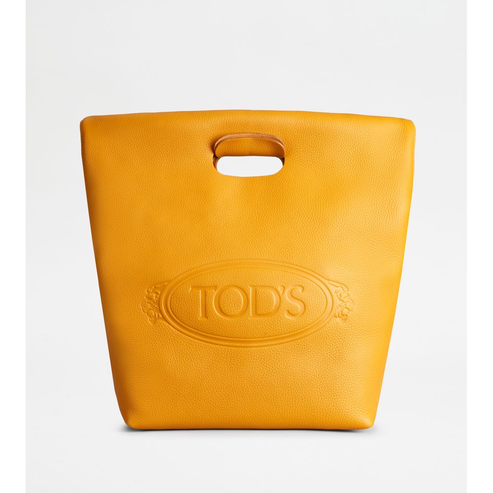 

Сумка-тоут для покупок из кожи среднего размера TOD's, желтый