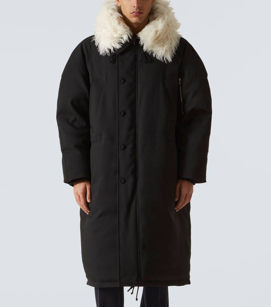 Пуховик с отделкой из искусственного меха Jil Sander, Black — фото 3