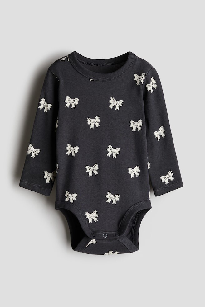 

Боди с длинными рукавами H&M, серый
