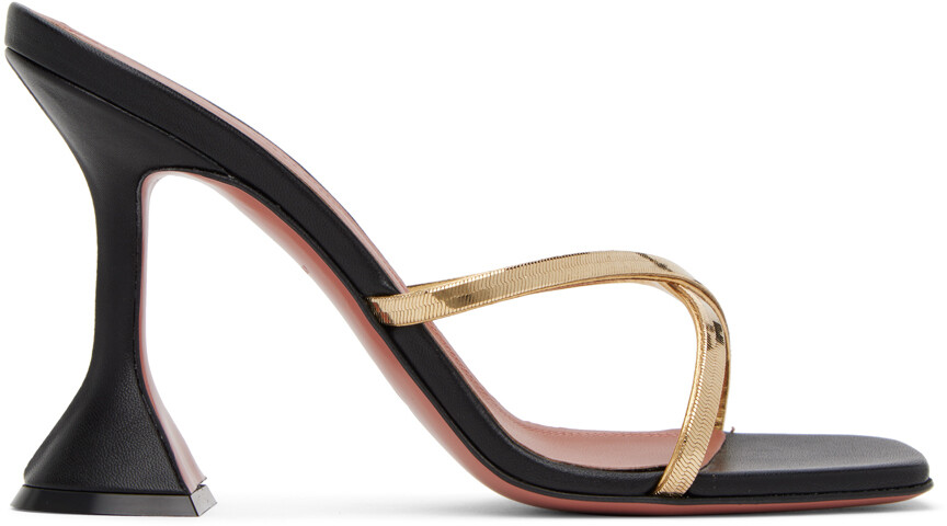 

Черные босоножки на каблуке Amina Muaddi Henson Cross Slipper
