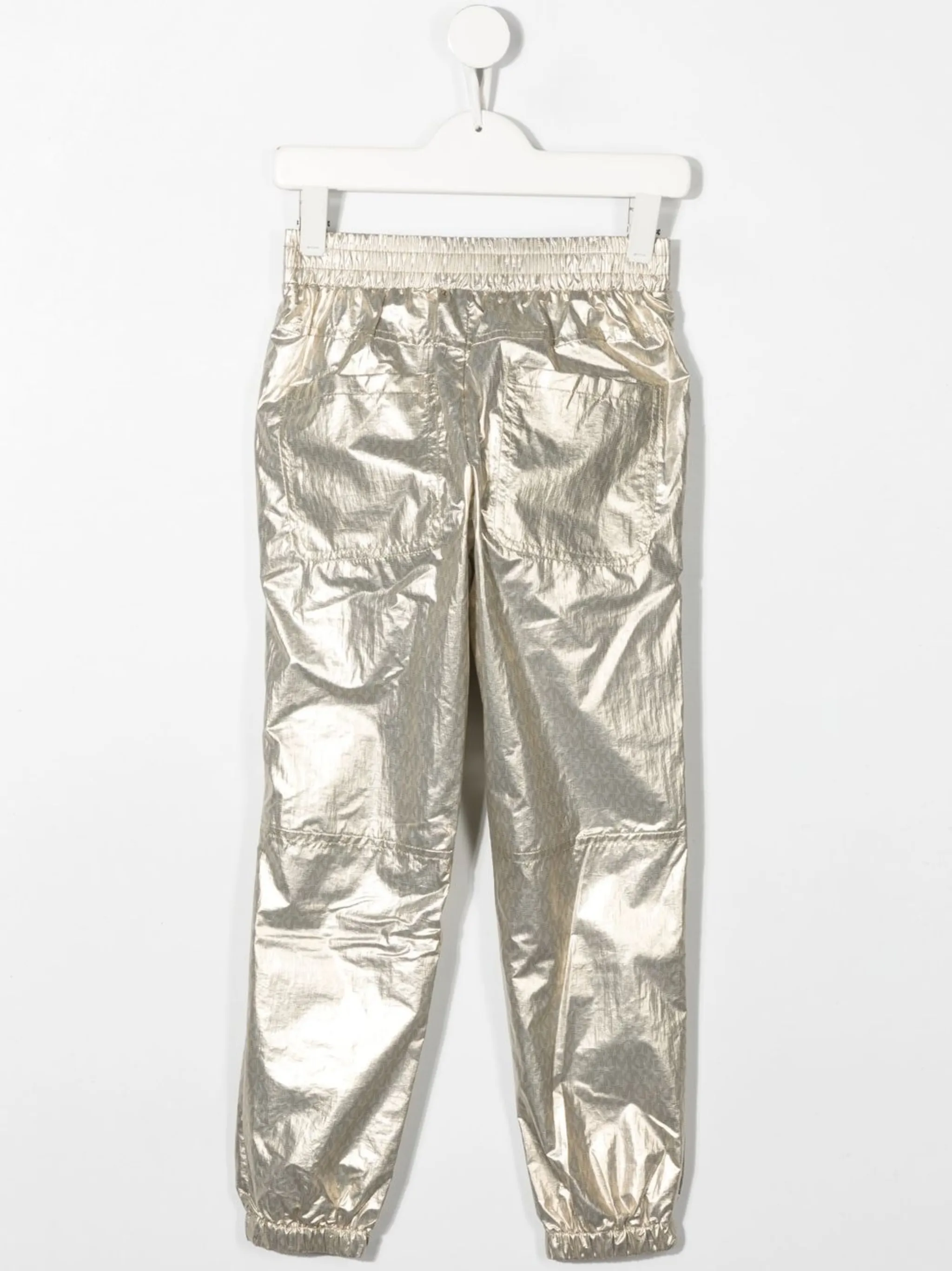 Спортивные брюки с эффектом металлик Michael Kors Kids, нейтральный — фото 2
