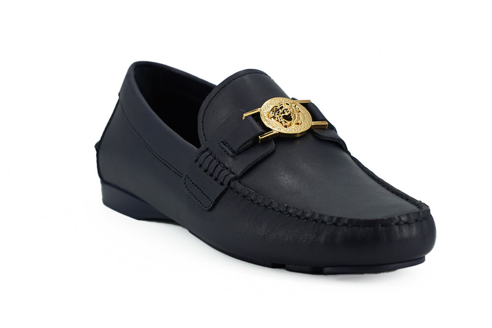 

Versace Лоферы из телячьей кожи Мужская обувь, цвет Navy Blue