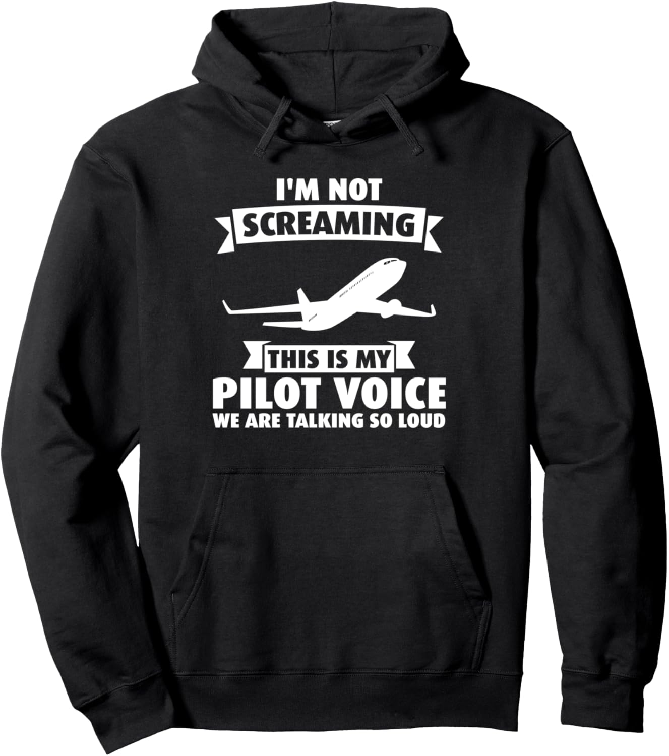 

Я не кричу, это мой пилот! Толстовка VoicePlane Plane Airplanes Gifts, черный