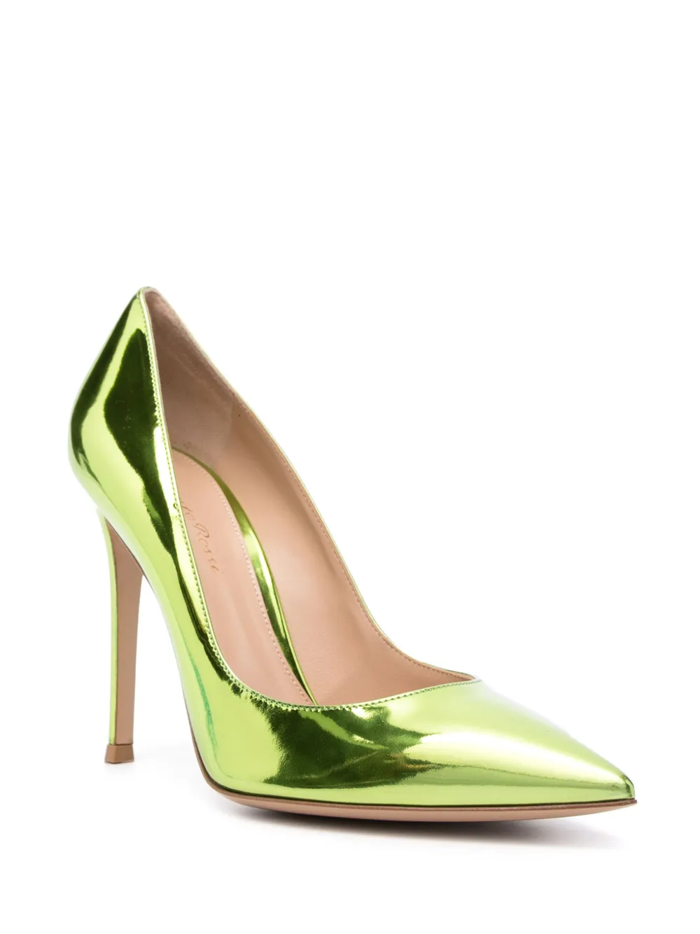 Туфли-лодочки Gianvito 105 с эффектом металлик Gianvito Rossi, зеленый — фото 2
