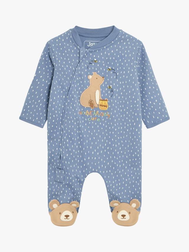 

Детский комбинезон для сна с аппликацией медвежонка JoJo Maman Bébé, Blue