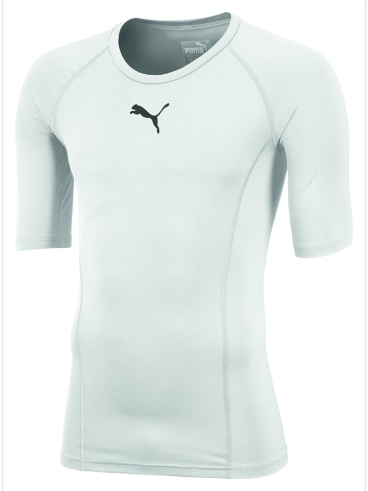

Футболка LIGA Baselayer Tee SS Jr белого цвета Puma