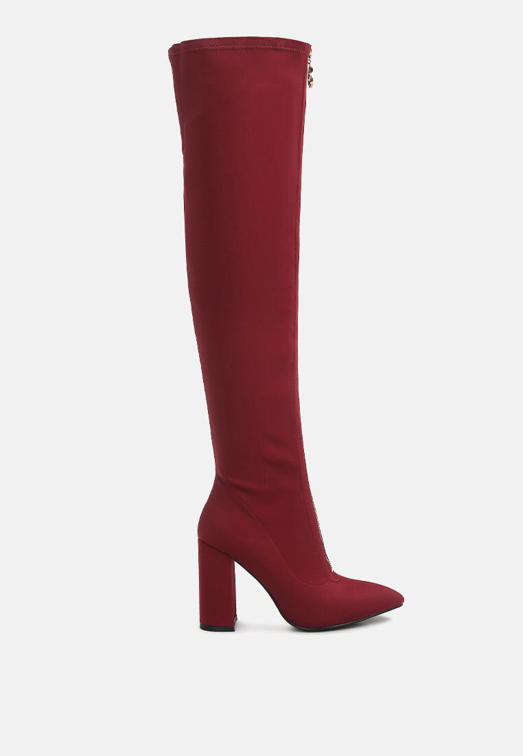 эластичные длинные сапоги до колена ronettes London Rag, цвет Burgundy