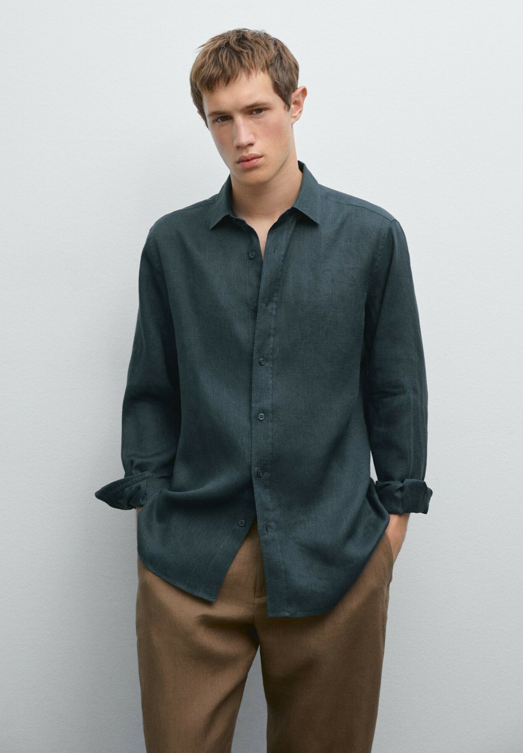 

Рубашка Massimo Dutti, темно-синий