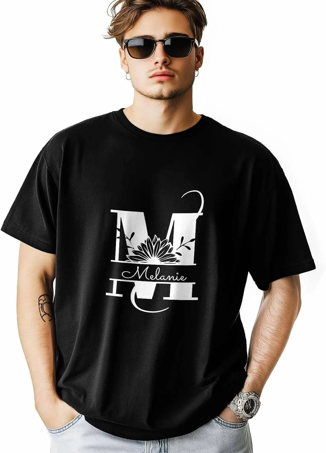 

Футболка с именем, персонализированная монограмма Vaxbryntel