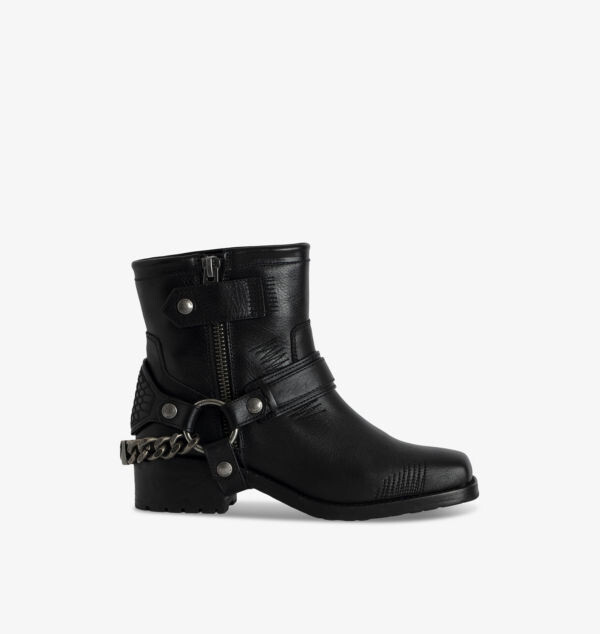 Ботильоны из кожи с цепочкой Igata Zadig&Voltaire, цвет noir