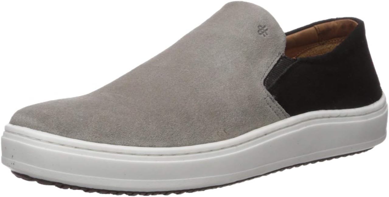 

Мужские кожаные роскошные кроссовки-слипоны Brothers United венецианского типа, черный/светло-серый