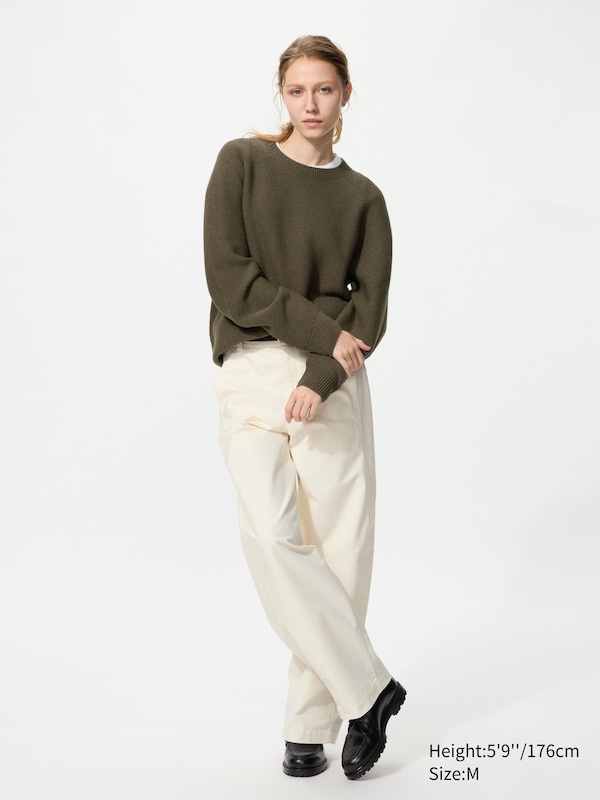 Моющийся бесшовный 3D-джемпер с круглым вырезом Uniqlo, 02 light grey — фото 3