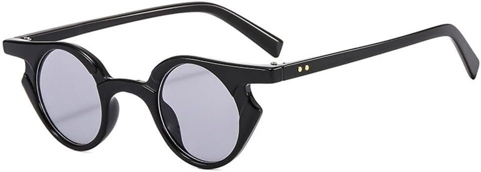 

Сексуальные круглые солнцезащитные очки для женщин, модные очки в маленькой оправе с защитой от УФ-излучения UV400, панк-стиль, ретро-очки UV400 TYUVIVO, C2black-lightgray