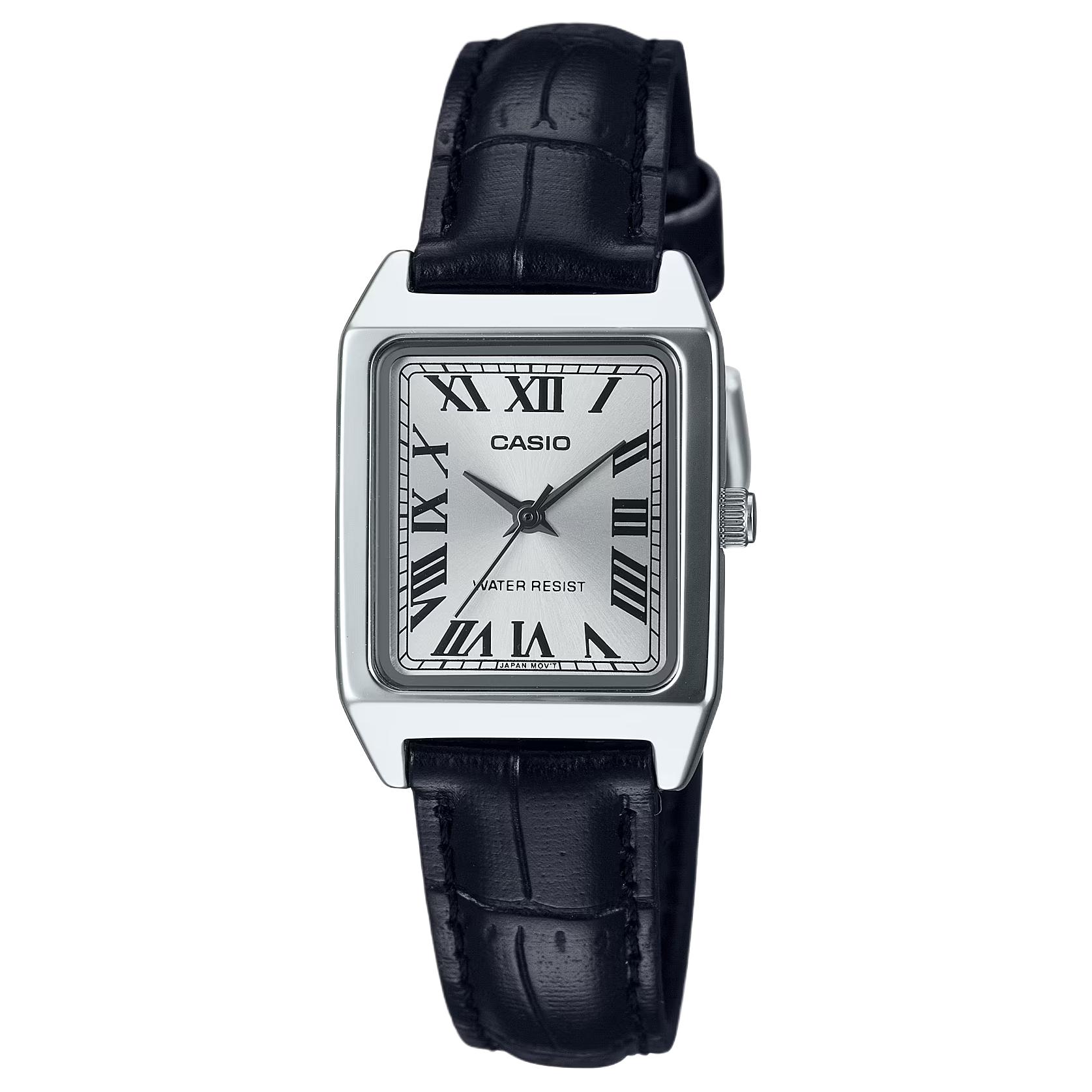 

Женские классические серебряные часы CASIO