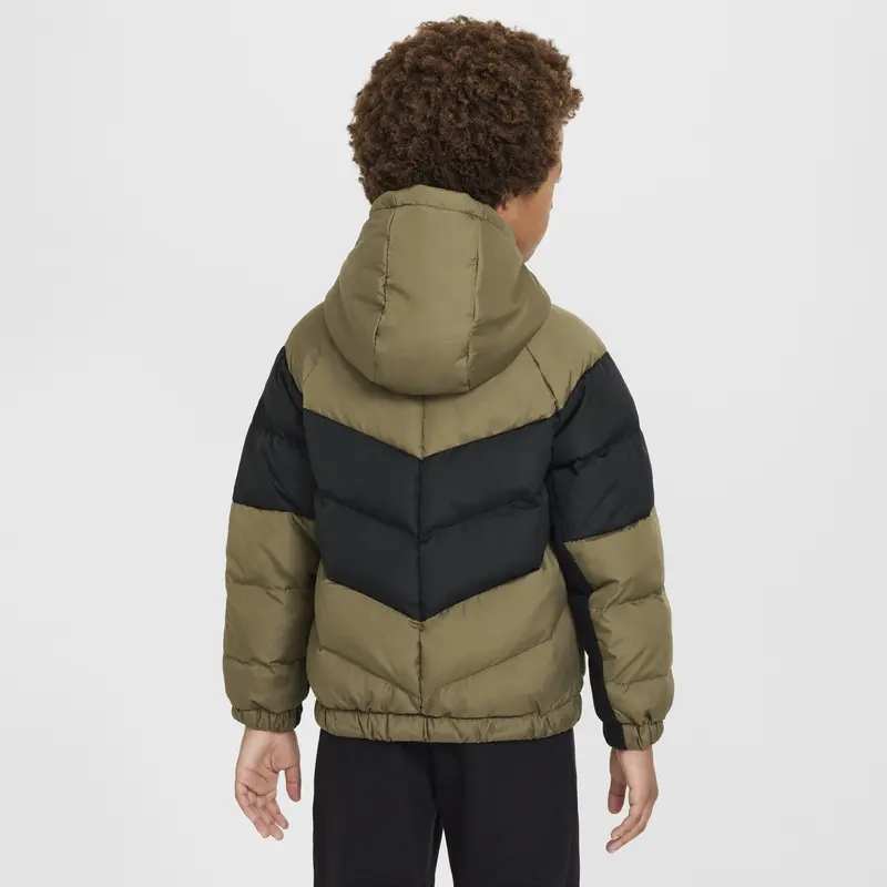 Пуховик оливковый зеленый для детей 3-7 лет Nike — фото 3