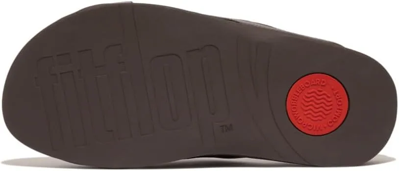 Мужские сандалии и шлепанцы Fitflop Surfer Tumbled Slide, коричневый — фото 4