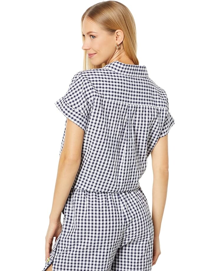 

Рубашка U.S. POLO ASSN. Tie Front Camp Shirt, цвет Classic Navy Gingham