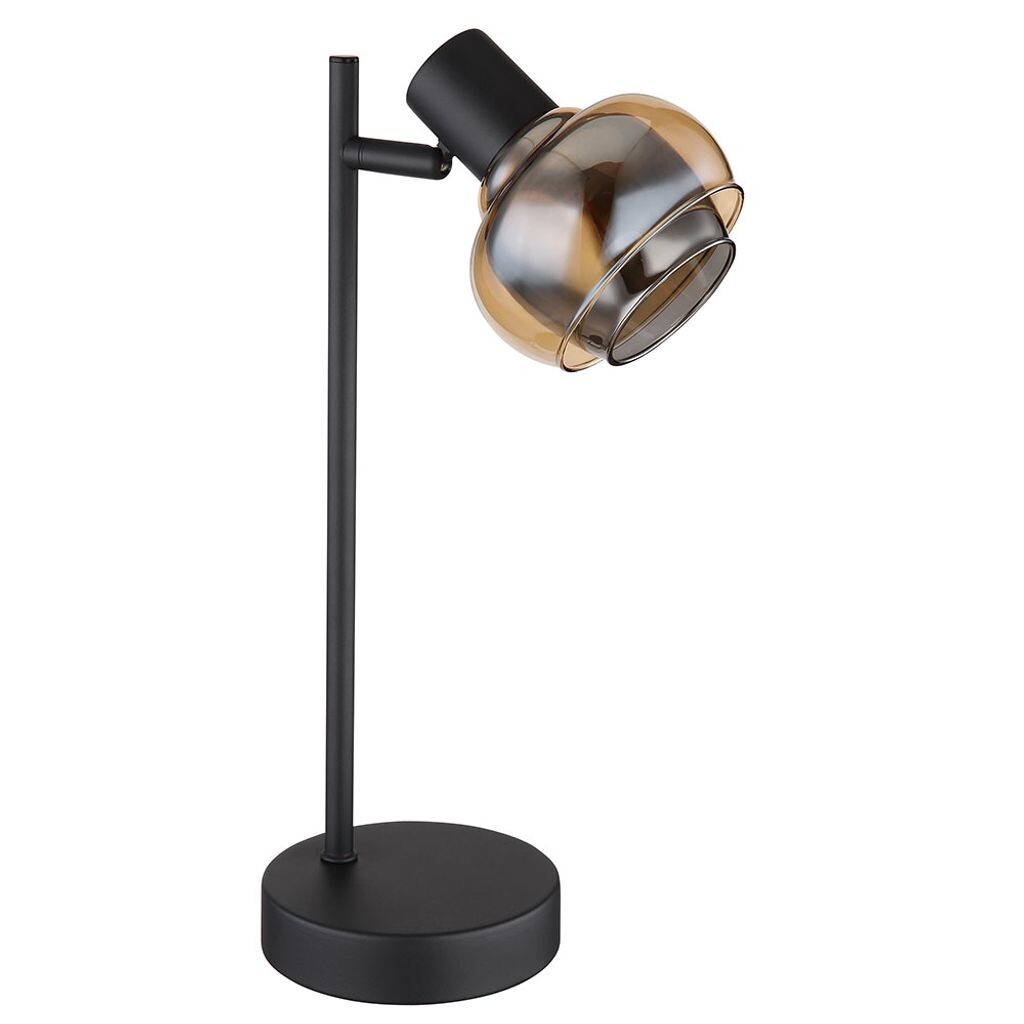 

Лампа настольная, хром, стекло, металл, черный, H 35 см Globo Lighting