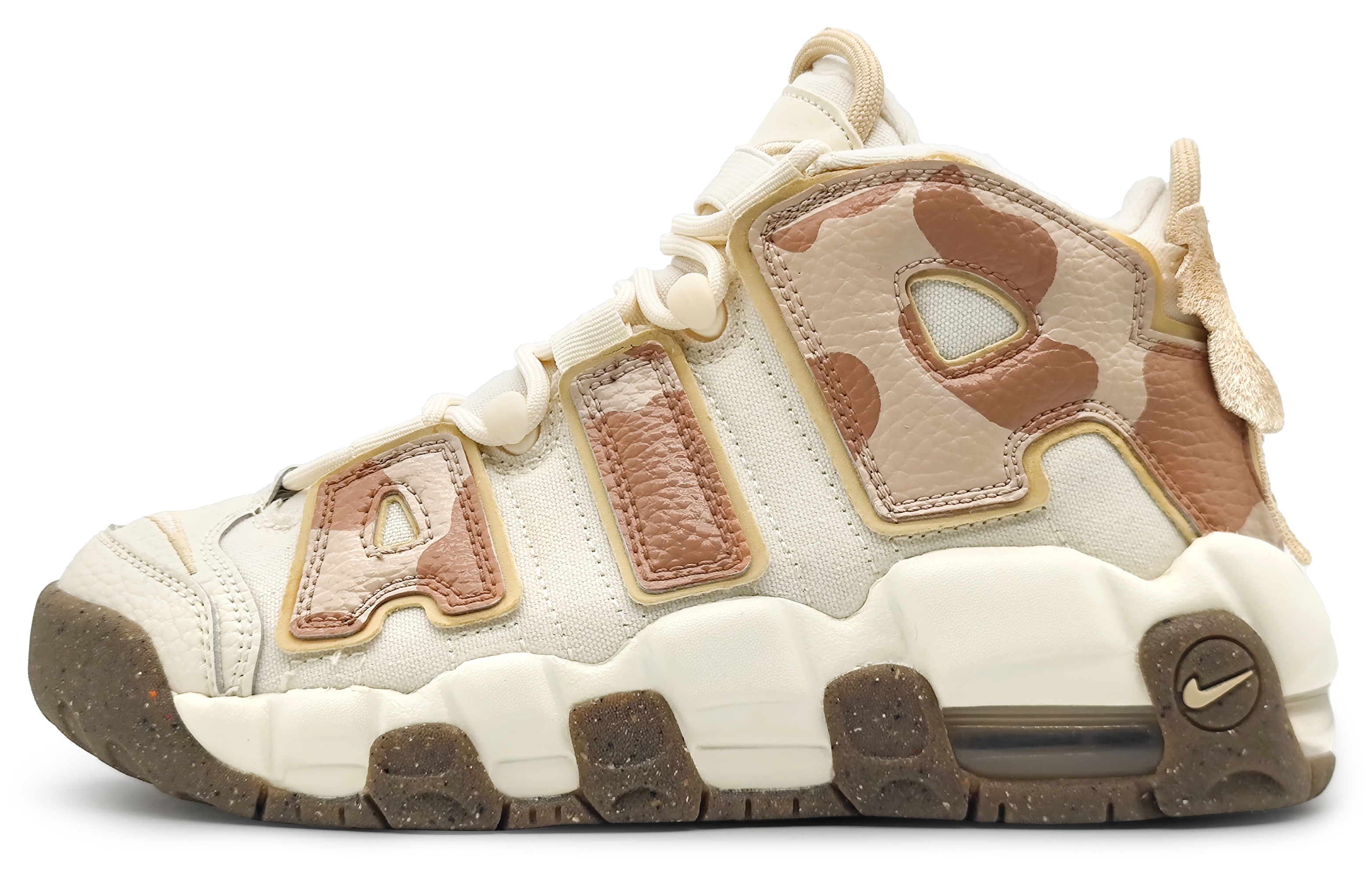 

Кроссовки Nike Air More Uptempo Vintage Basketball Shoes Men Mid-Top Beige