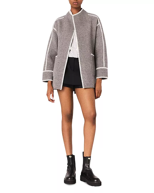 

Двустороннее пальто Maje, серый