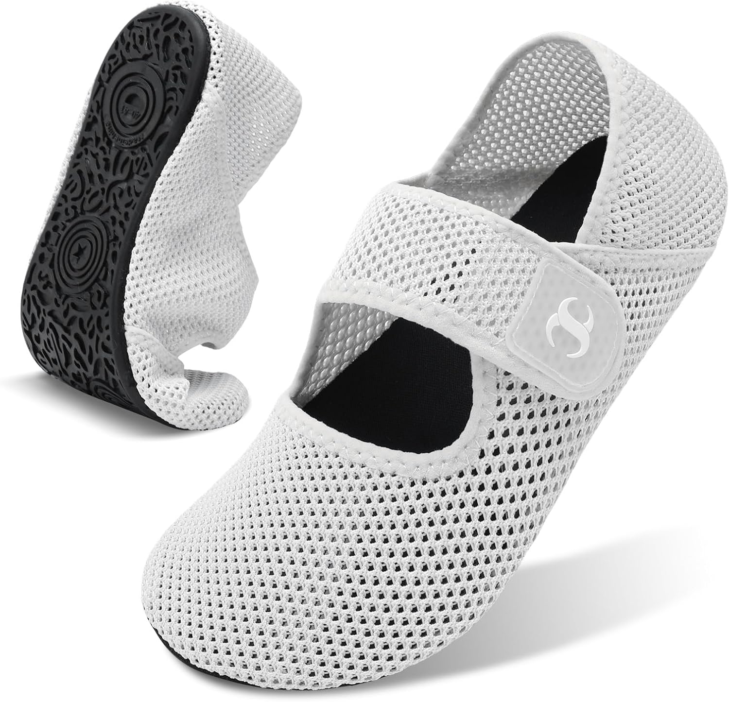 

Обувь для воды для женщин и мужчин, пляжная обувь для плавания босиком, аквааэробика, летние широкие шлепанцы, сандалии, быстросохнущие носки для бассейна, реки и моря Scurtain, Meshwhite