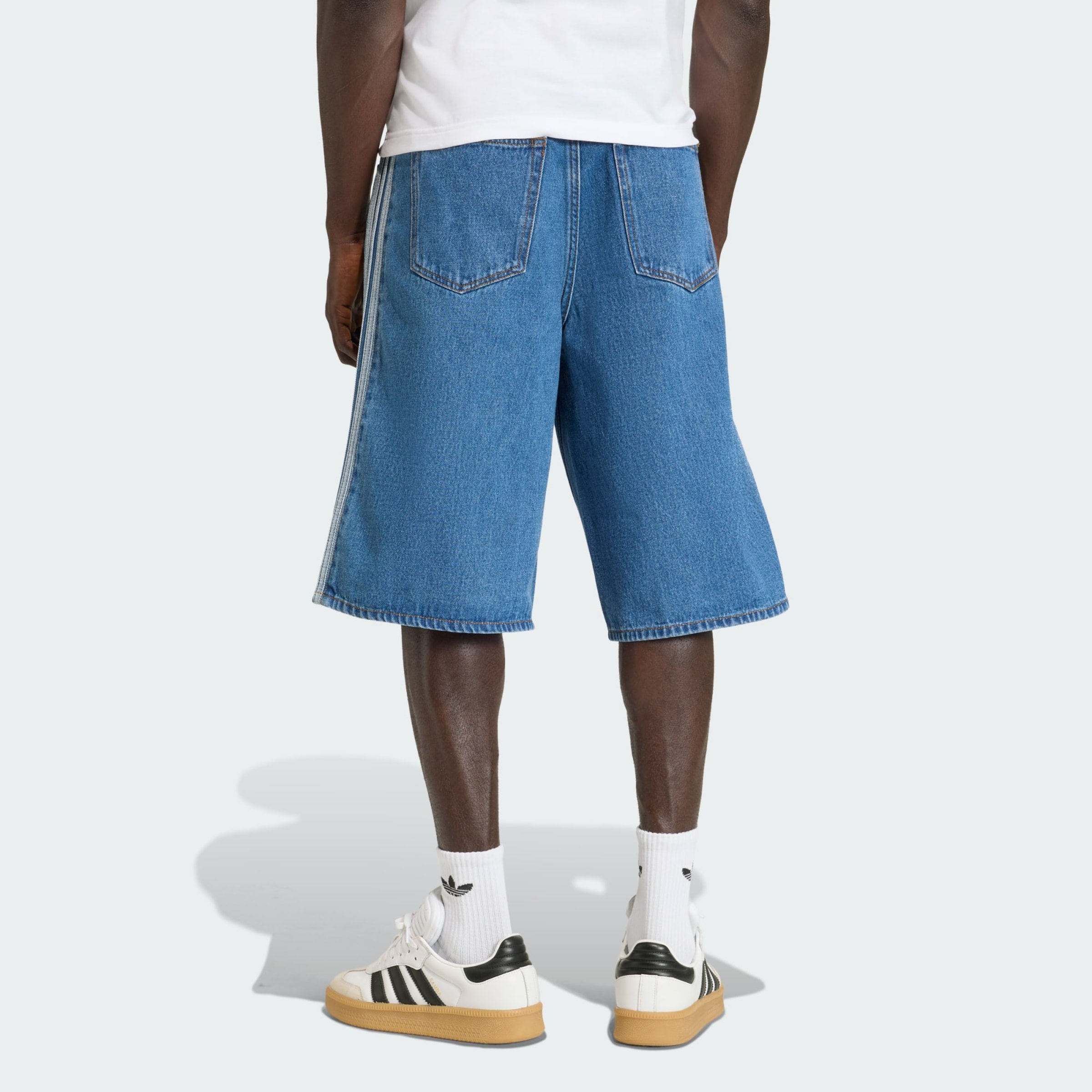 Adidas Originals Джинсовые шорты свободного кроя 'Firebird Adicolor' в синем дениме — фото 3