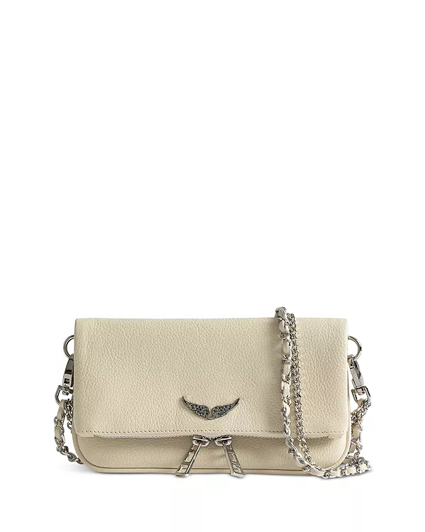 

Сумка через плечо из нанозернистой кожи Rock Zadig & Voltaire, бежевый