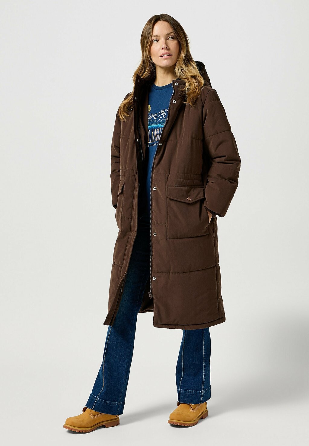 

Зимнее пальто PUFFER Wrangler, светло-коричневый