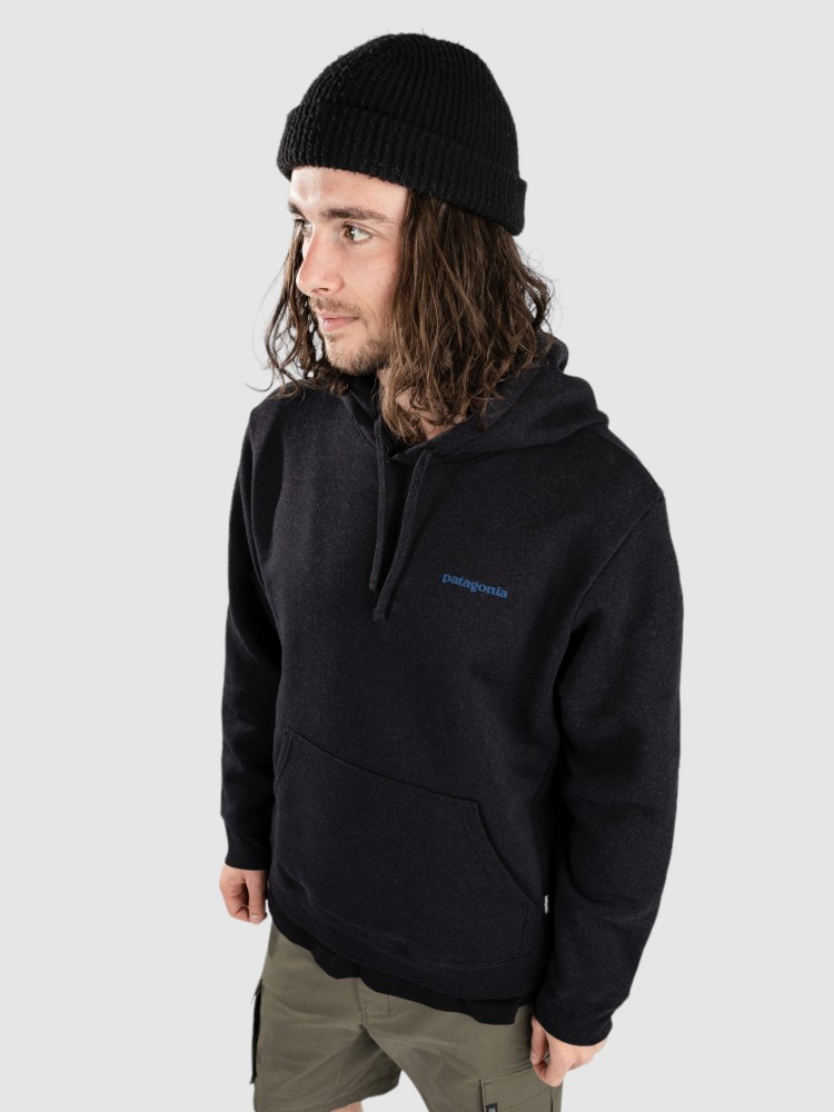 Худи Patagonia Boardshort Logo Uprisal Hoodie, ink black — фото 2