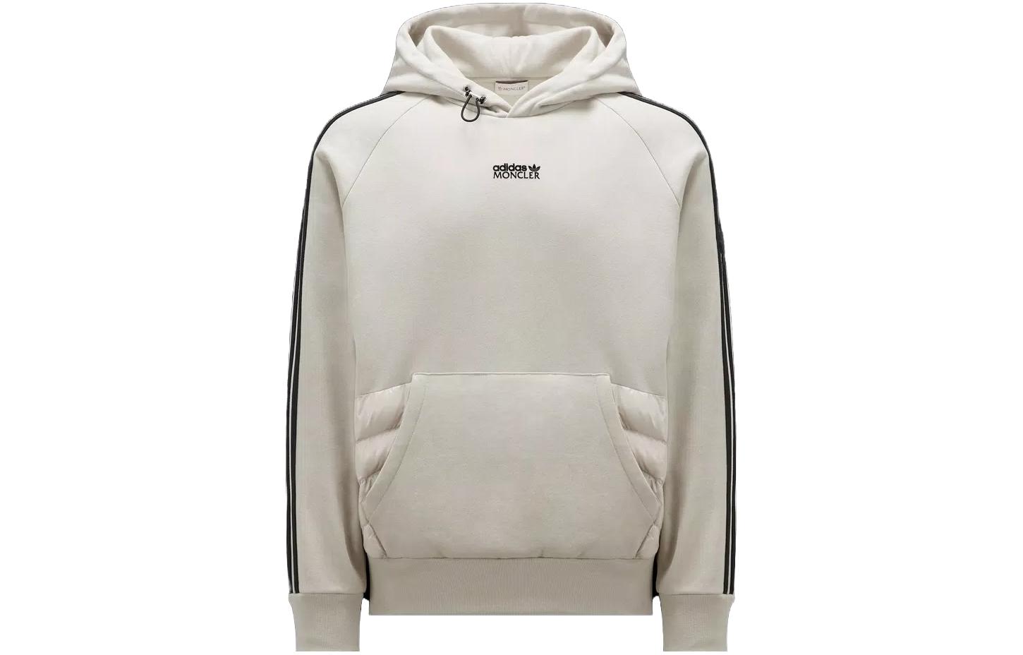 

Adidas Originals Флисовая Толстовка с Капюшоном Moncler, Светло-Серый Лайм