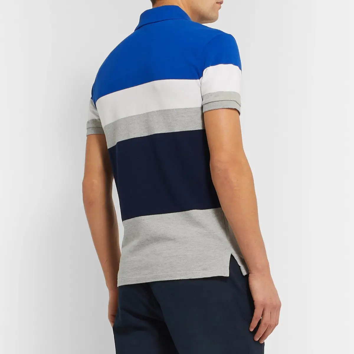 Polo Ralph Lauren Мужская поло сине-серого цвета — фото 3