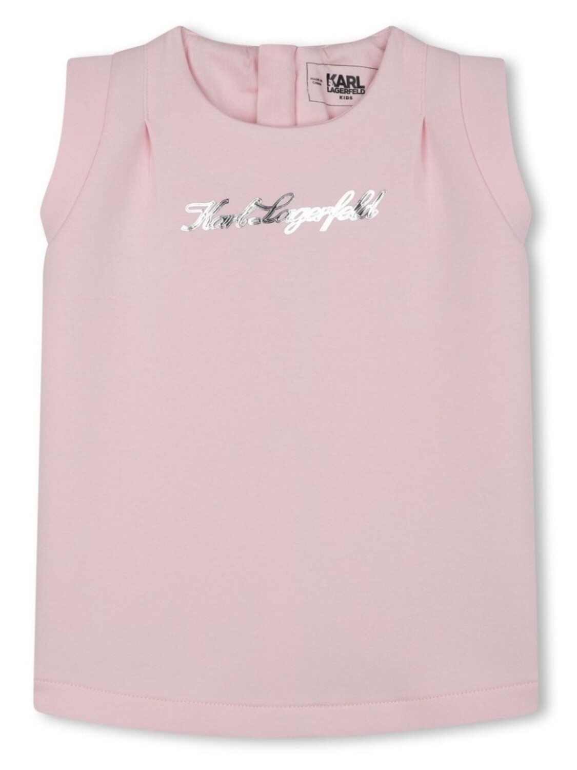 

Karl Lagerfeld Kids платье без рукавов с логотипом, розовый