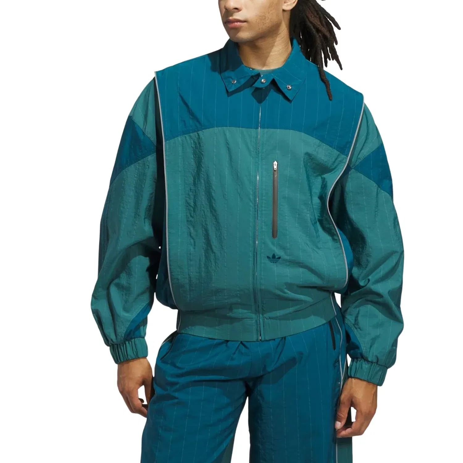Ветровка Adidas Venice Wind Jacket 'Tech Mineral' JX6180, зеленый — фото 2