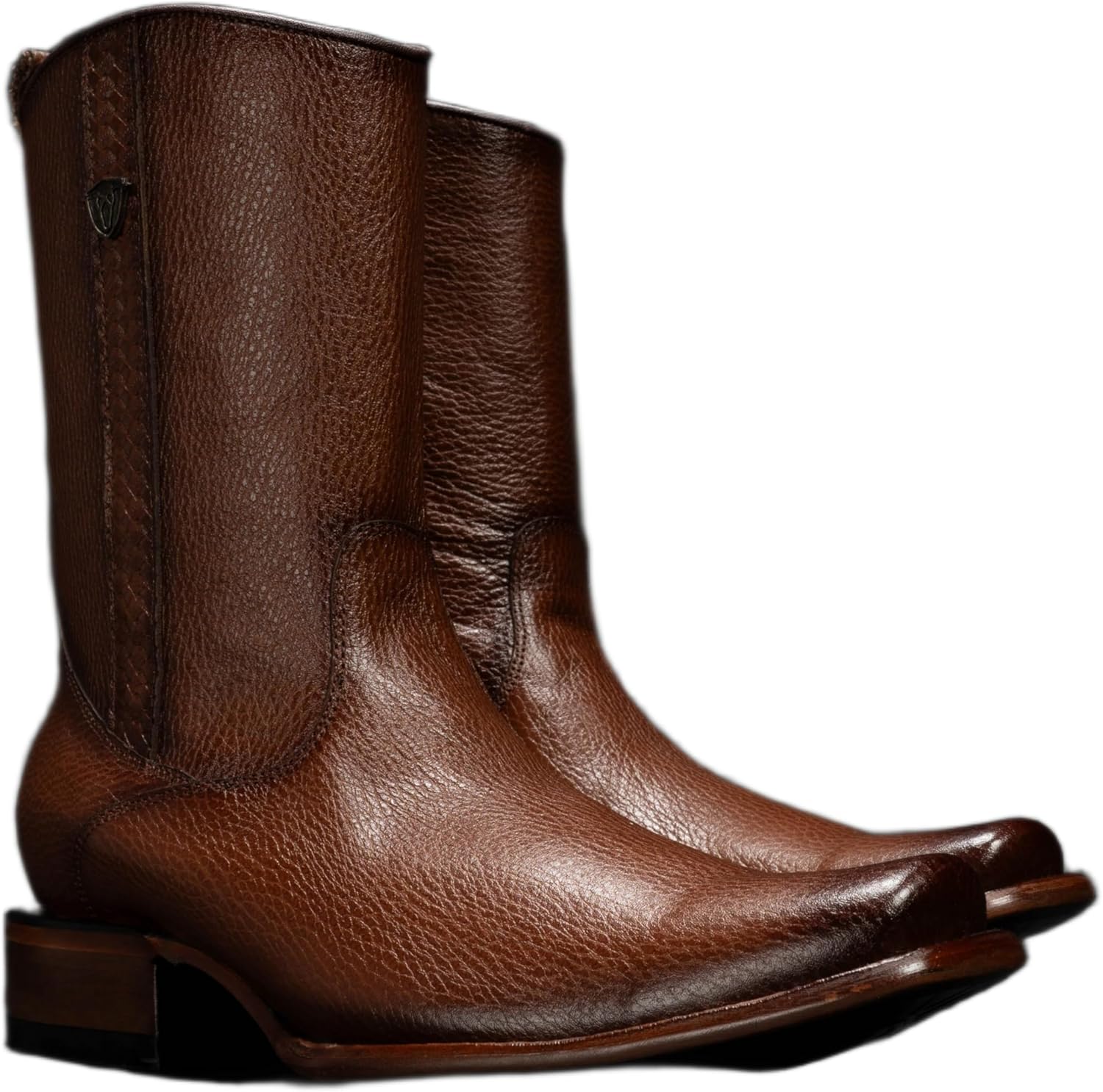 

Мужские ковбойские короткие сапоги Rodeo Cartie из натуральной кожи выцветшего коньячного цвета, средняя голень, с боковой молнией, квадратный носок, стиль Дубай Generic, initial