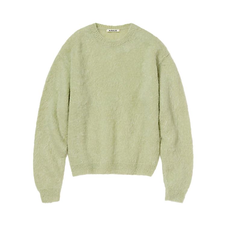 

Топ Auralee Brushed Super Kid Mohair Knitwear 'Light Khaki'