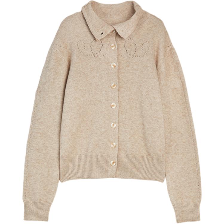 

ELLE Кардиган женский светлый хаки водолазка вязка