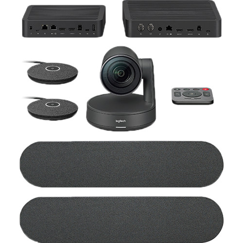 

Конференц-система Logitech Rally Plus UHD 4K с двумя динамиками и комплектом микрофонов
