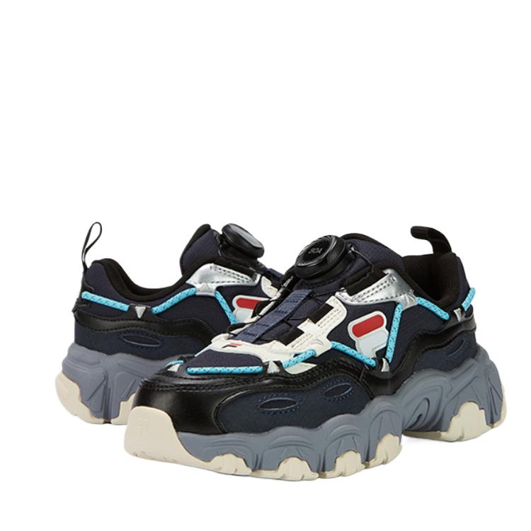 Низкие детские повседневные кроссовки Shadow Blue/Black Kids' FILA KIDS, Shadow синий/черный — фото 3