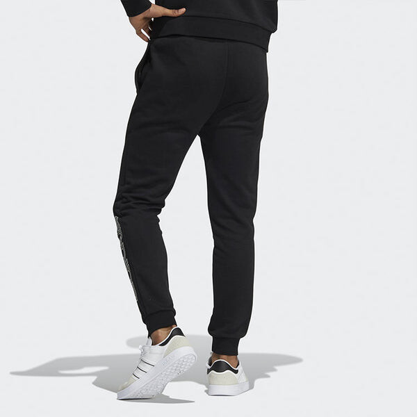 Спортивные штаны adidas neo M Ce Brnded Tp Casual Sports Elastic Waistband Bundle Feet Pants Black, черный — фото 3