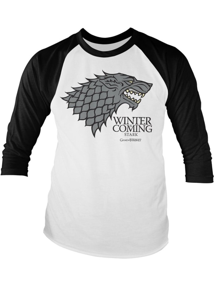 

Футболка Stark Sigil Baseball Long Sleeve Tee Game of Thrones, белый