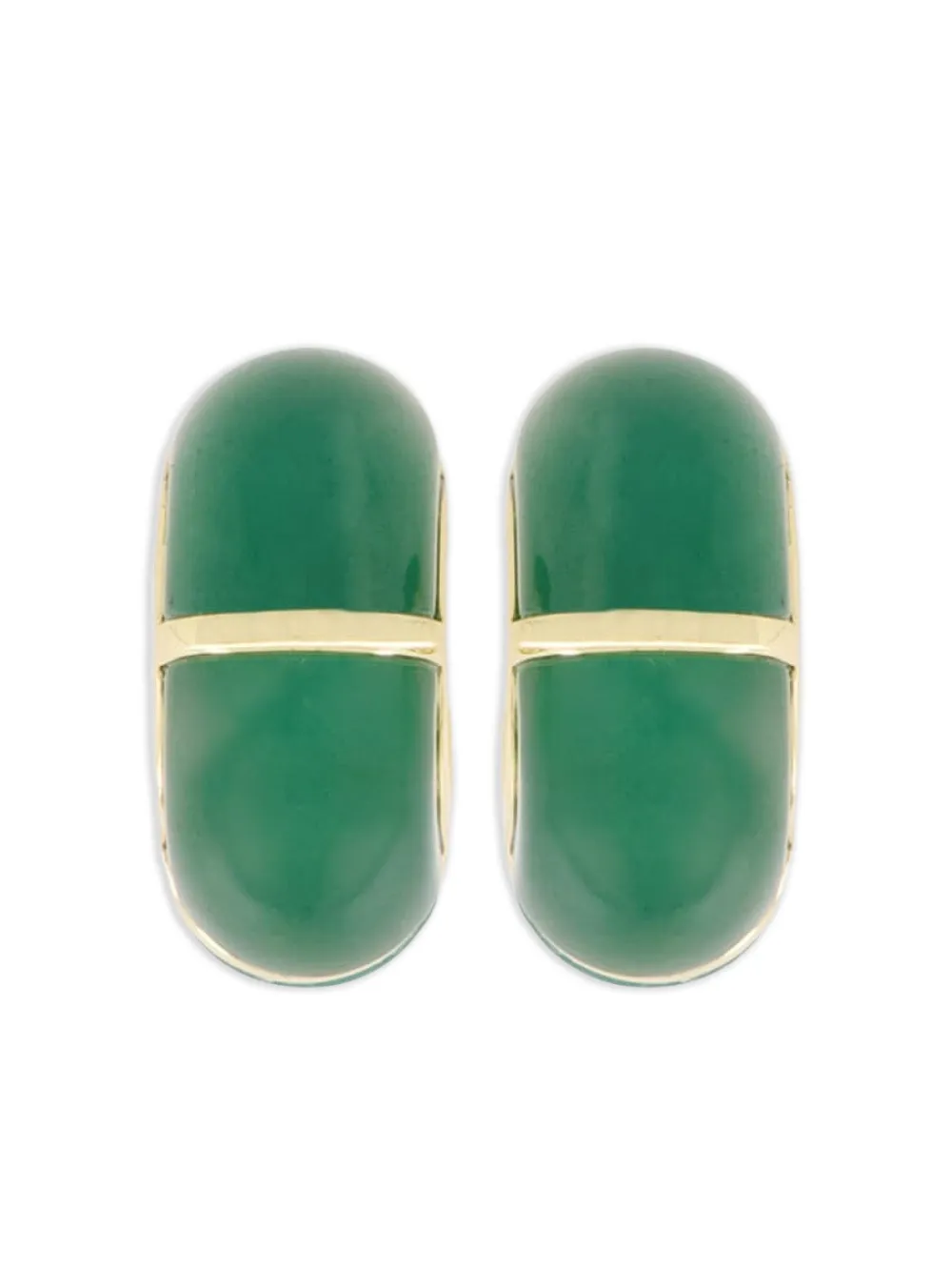 

Серьги-кольца Zellige Lizzie Fortunato, зеленый