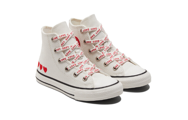 Кеды Converse Chuck Taylor All Star High GS 'Embroidered Hearts' — фото 3