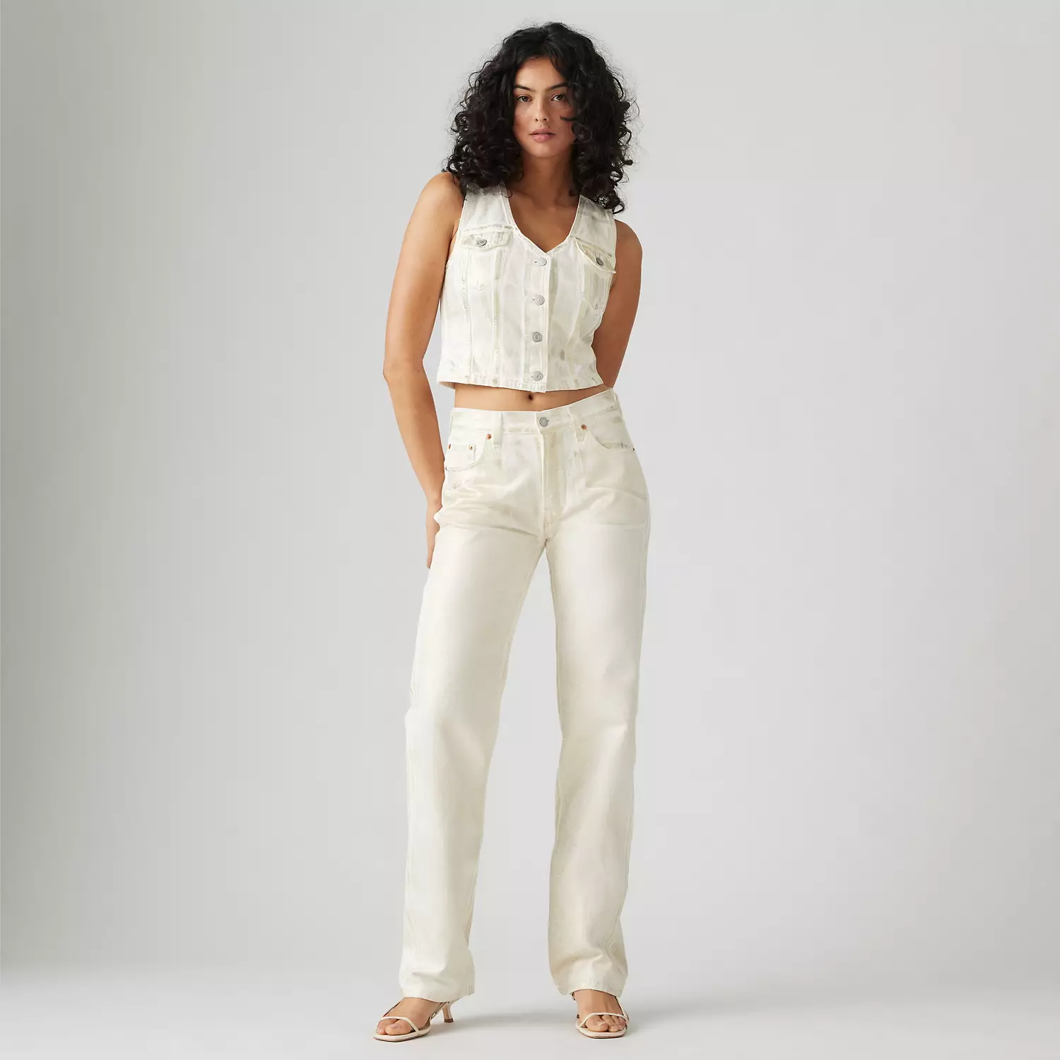

Женские джинсы 90-х годов с покрытием 501 Levi's, цвет Luminary - White