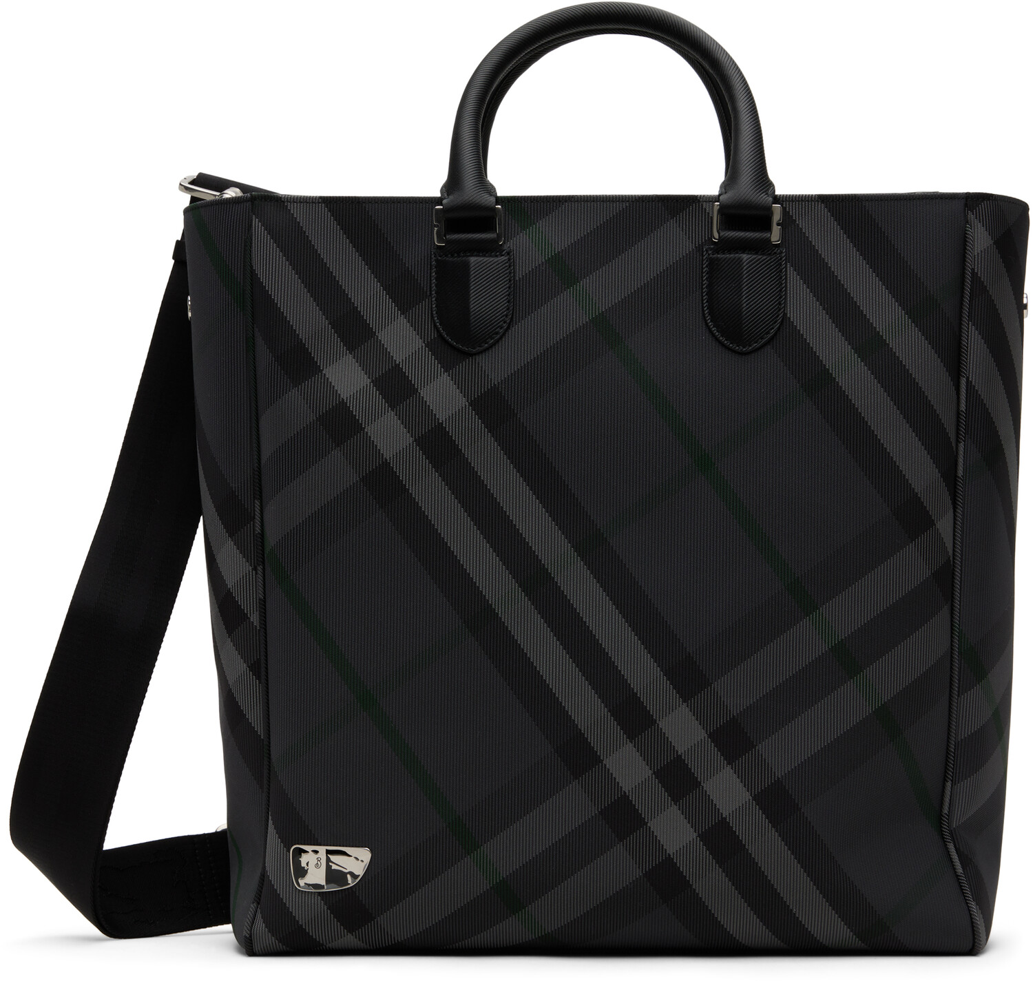 

Серая сумка-тоут в клетку Burberry