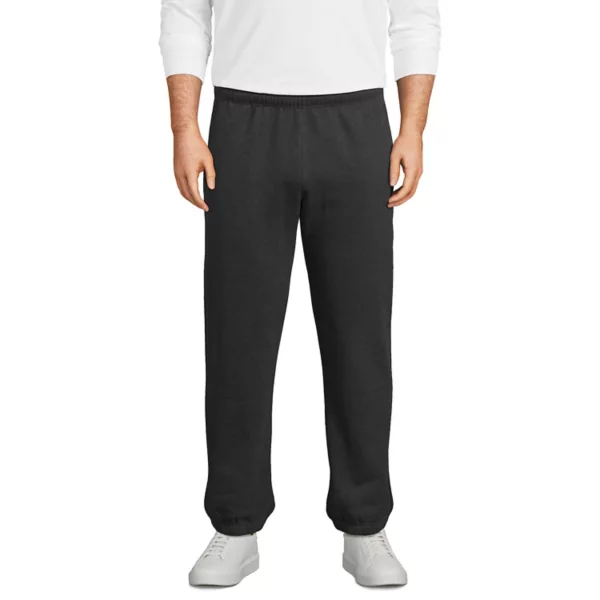 

Просторные утепленные спортивные брюки Big & tall relaxed serious sweats Lands' End, цвет dark charcoal heather