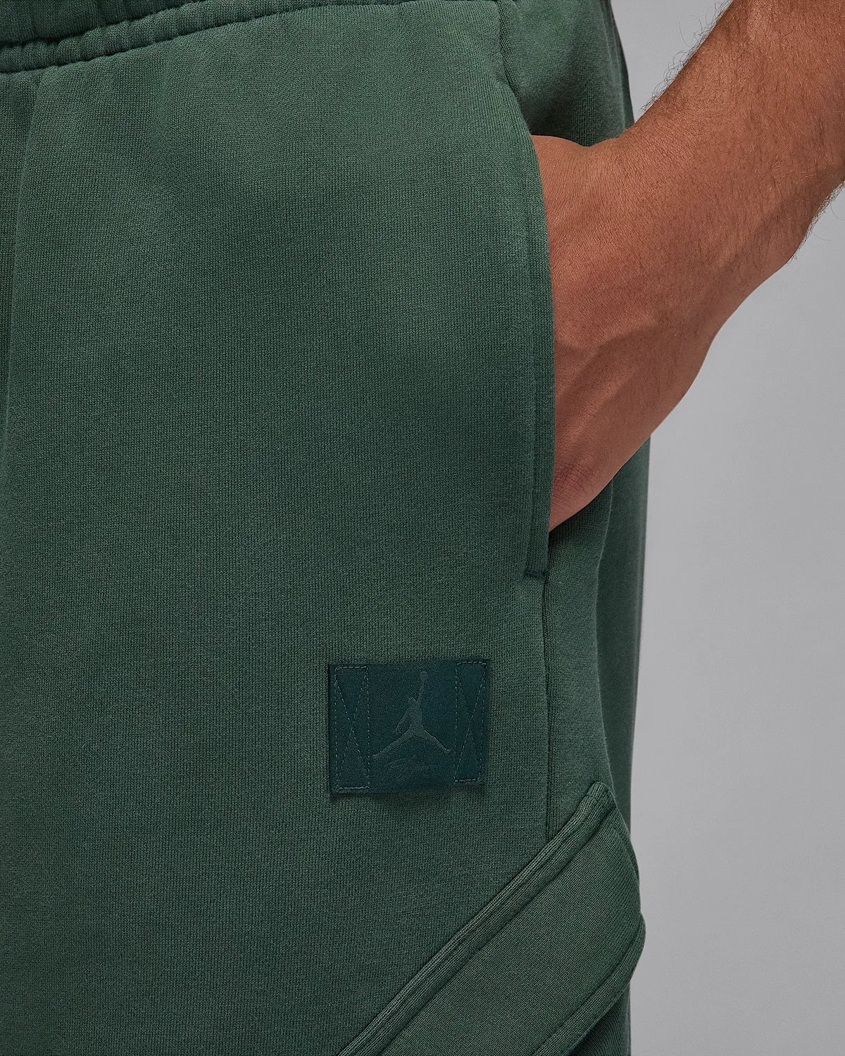 Мужские штаны Jordan Flight Fleece Chicago, Midnight Green/Vintage Green — фото 3