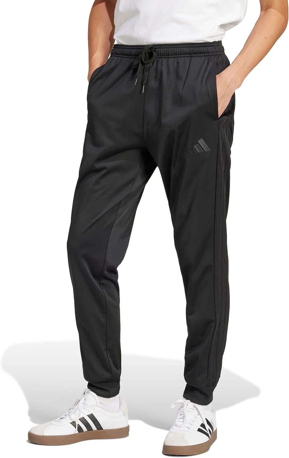Мужские спортивные брюки adidas, tapered fit, черные