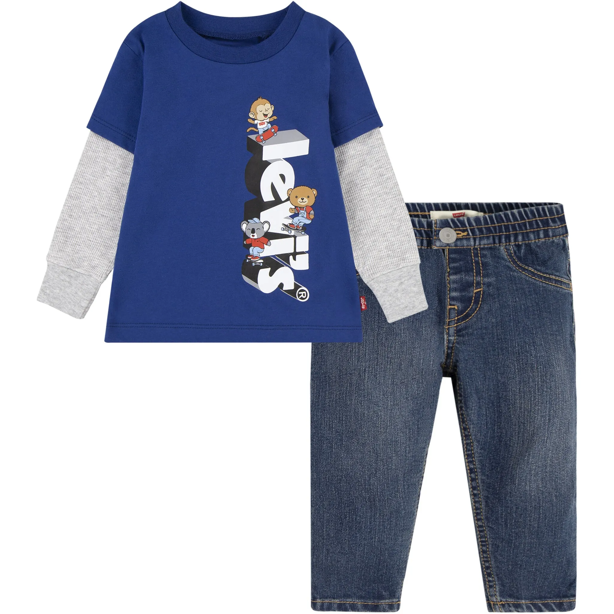 

Детская рубашка и брюки с длинными рукавами Levi's «SKATER DENIM», для МАЛЬЧИКОВ Levi'S Kids, цвет sodalite blue