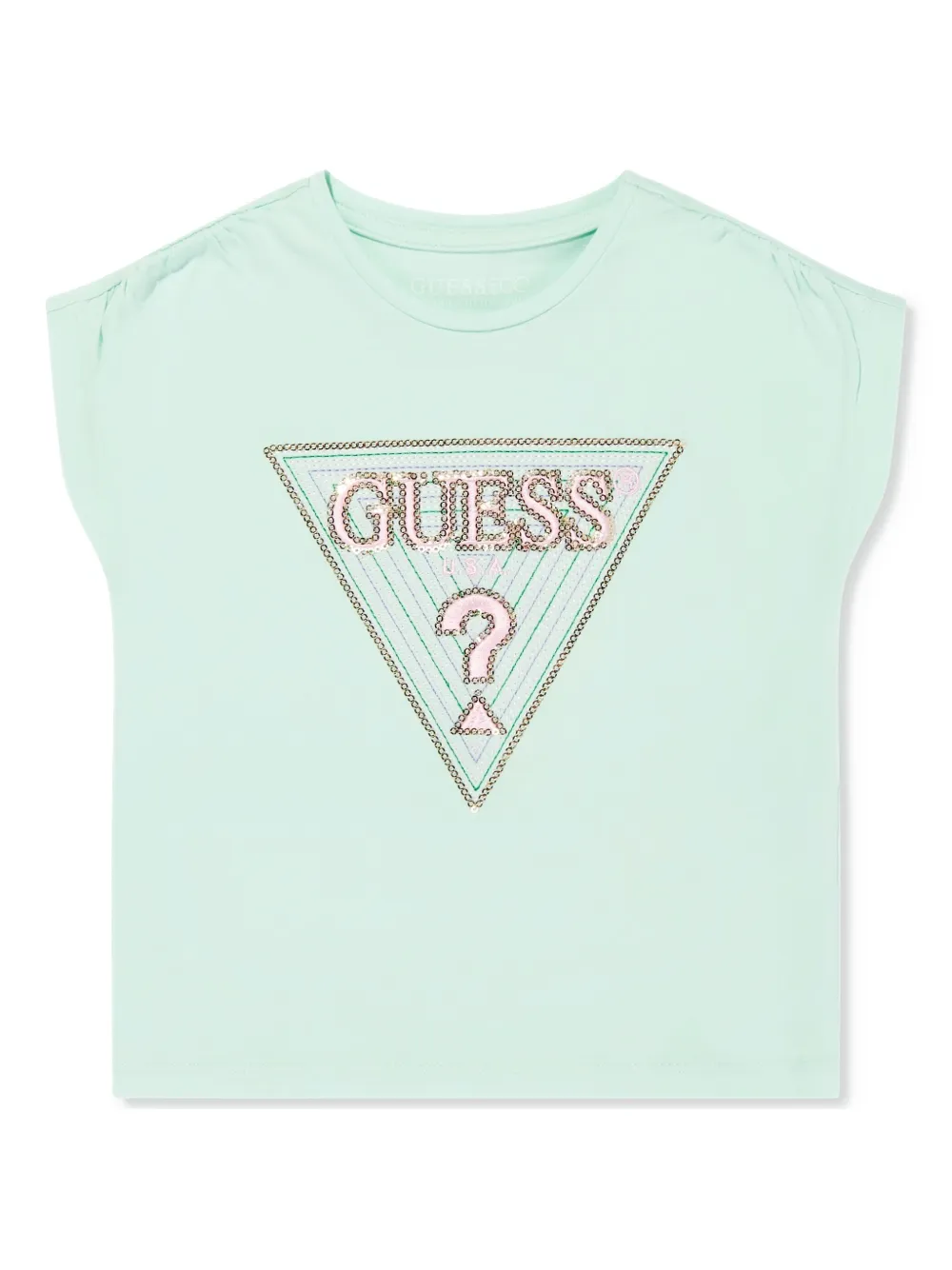 

Футболка с логотипом guess kids, зеленый