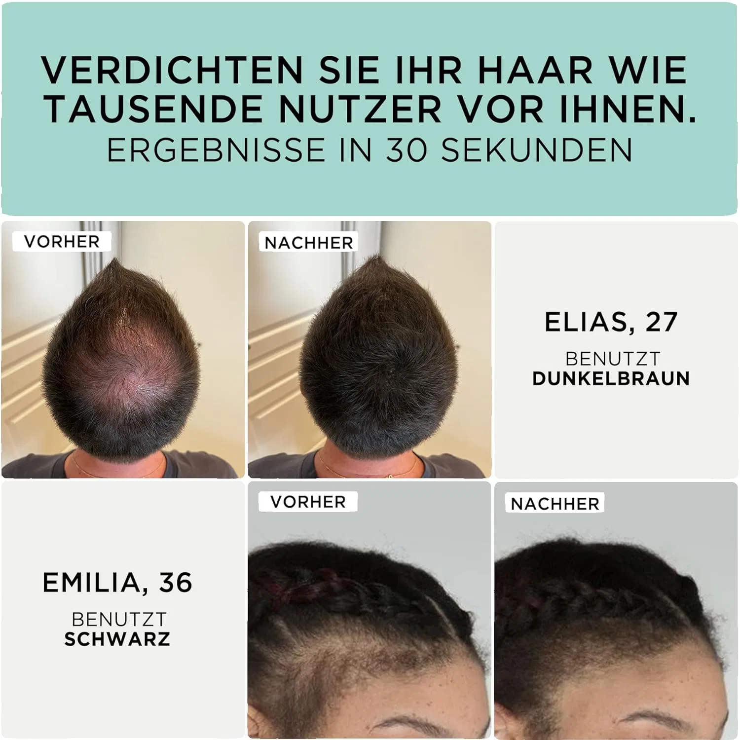 Пудра для утолщения волос Scattered Hair 27 г, коричневая Ulti Paris, Brown — фото 3